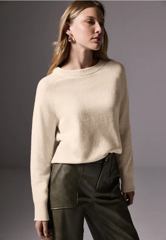 Street One Damen Pullover Rundhals - 100% Baumwolle Leicht Sommer