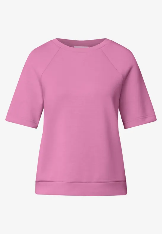 ROADSIGN Australia Damen T-Shirt Oversized – Baumwollmix, Strukturiert, Mit Frontprint, Farbe Rosa, Größe L