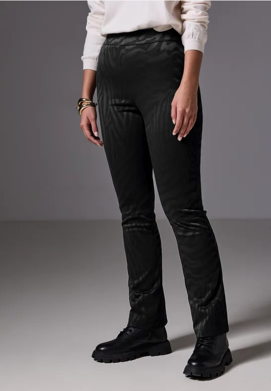 Street One Damen Bootcut Hose – High Waist Jeans Mit Stretch | Bequemer Baumwollmix