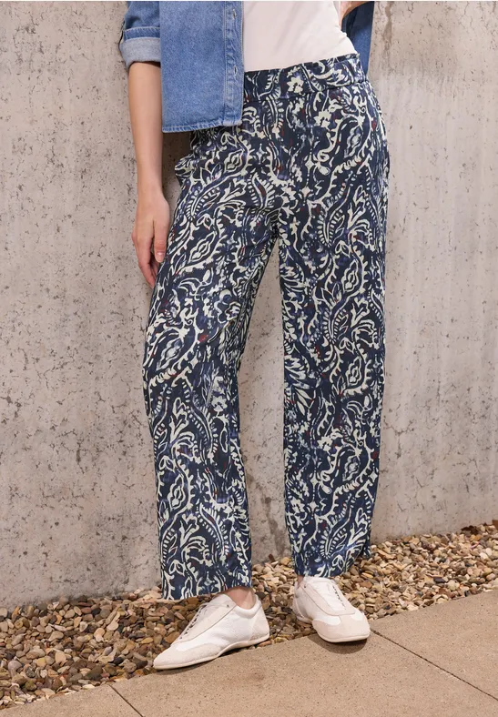 STREET-ONE Culotte à motifs pour femmes en Bleu STREET-ONE