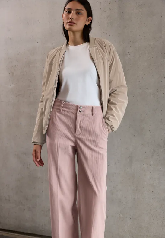 Pantalon large en velours côtelé rose - FR - Bel&Bo