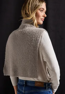 Street One Feinstrickponcho Für Damen – Schwarz, Weicher Viskosemix