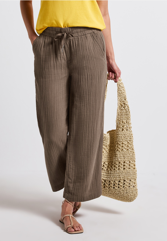 Street One EOS Muslin Wide Leg HW L26 28 mute mocha