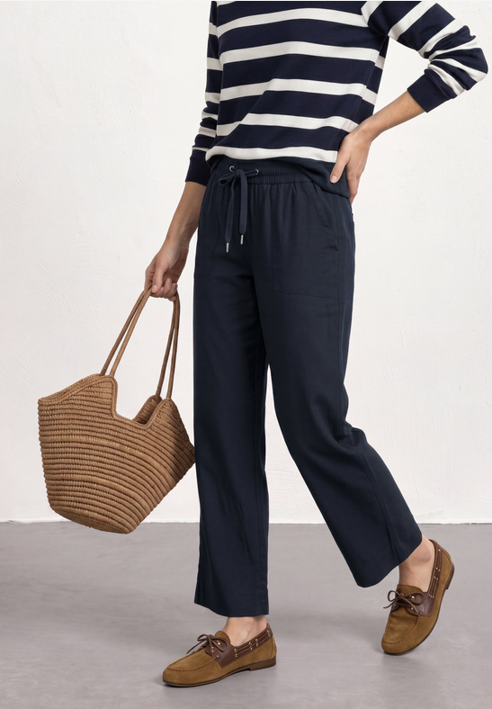 Street One EOS Straight Leg HW solid deep blue