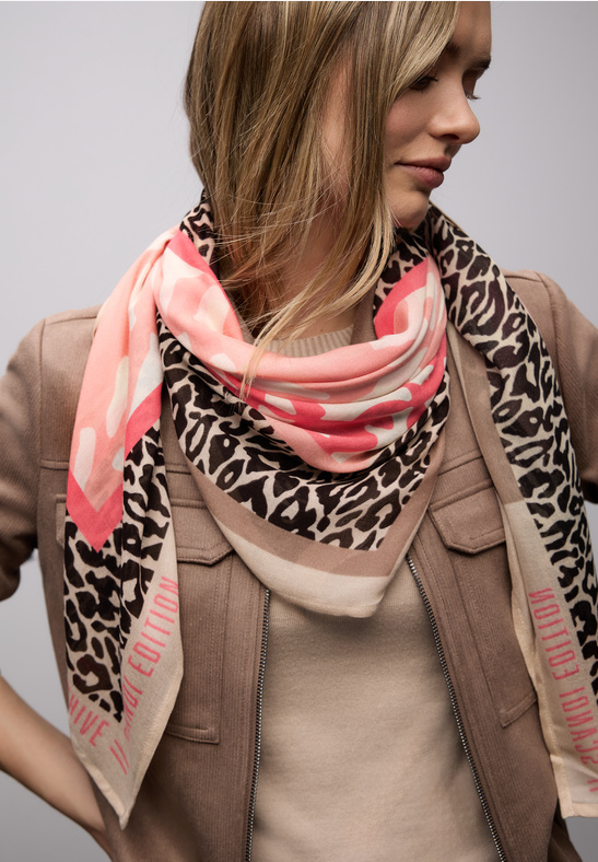 Street One A Modal Print Square striking coral